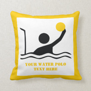 Polospieler mit schwarzer Silhouette Kissen