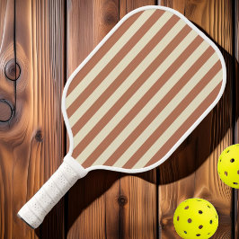 Polostreifen aus der Mitte des Jahrhunderts, blass Pickleball Schläger