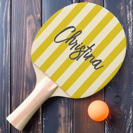 Polostreifen aus dunklem Lemon - Gemälde Tischtennis Schläger