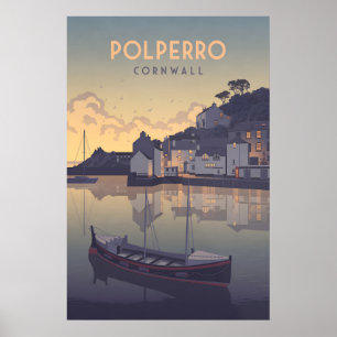 Polperro Cornwall Reiseplakat Poster