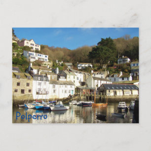 Polperro Harbour Cornwall England Postkarte
