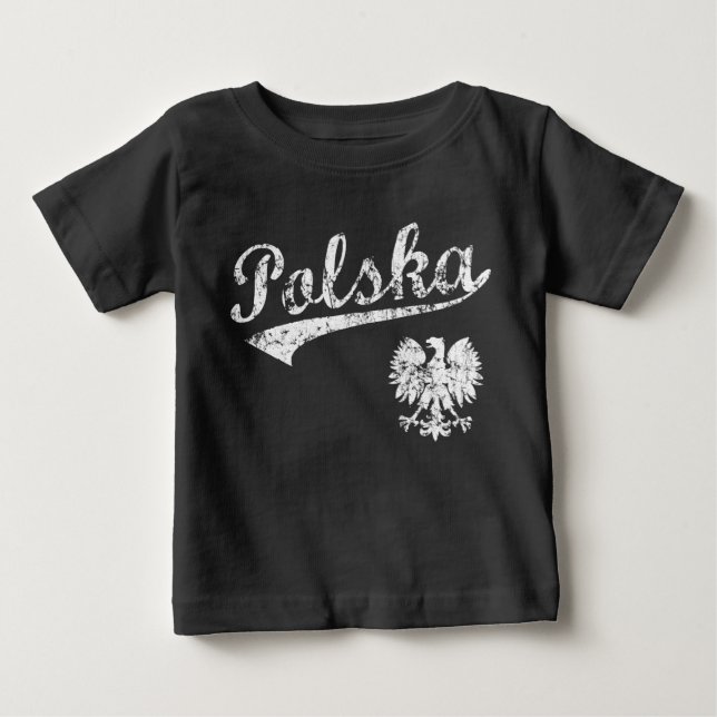 Polska Baseball-Art Baby T-shirt (Vorderseite)