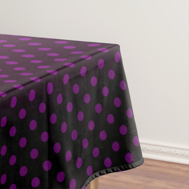 Polska dot radigrave lila schwarze Farben Tischdecke (Beispiel)