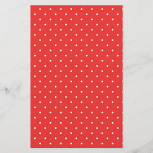 Polska dot red white background custom template briefpapier