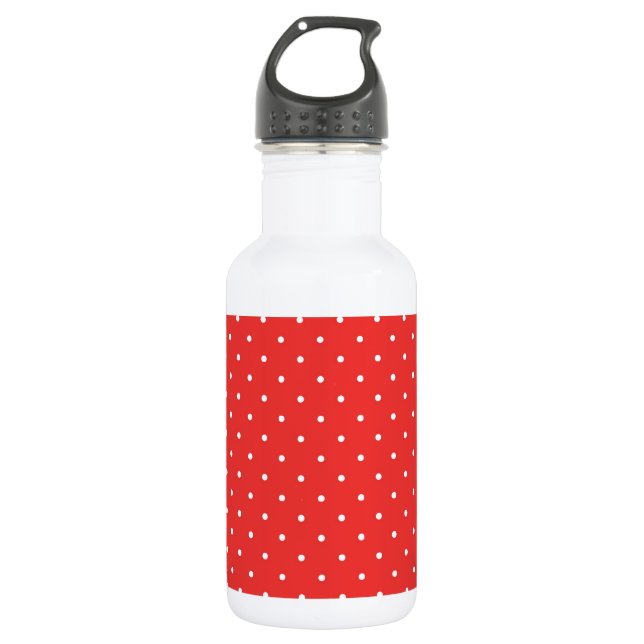 Polska dot red white background custom template edelstahlflasche (Vorderseite)