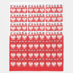 Polska Eagle Flag Shields Fleecedecke