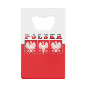Polska Eagle Flag Shields Geldbeutel Flaschenöffner