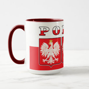 Polska Eagle Flag Shields Tasse
