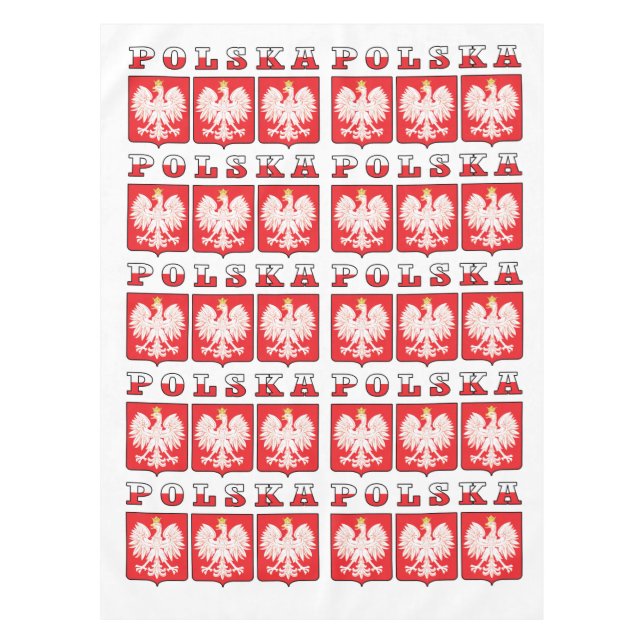 Polska Eagle Flag Shields Tischdecke (Vorderseite)