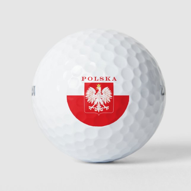 Polska Eagle Red Shield Golfball (Vorderseite)