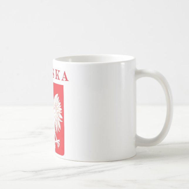 Polska Eagle Red Shield Kaffeetasse (Rechts)