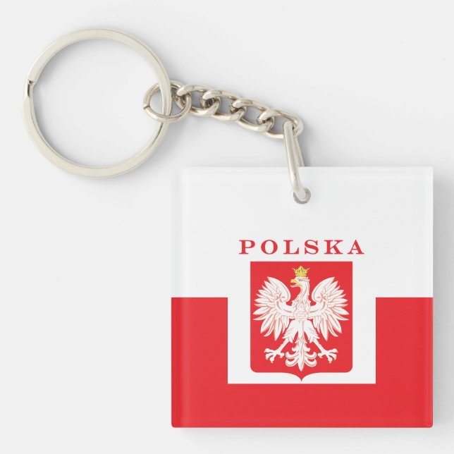 Polska Eagle Red Shield Schlüsselanhänger (Vorderseite)