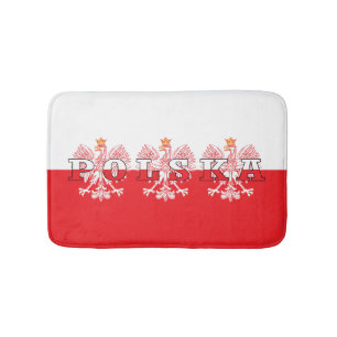 Polska Flag Red Eagles Badematte