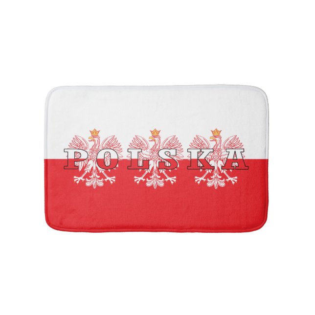 Polska Flag Red Eagles Badematte (Vorderseite)