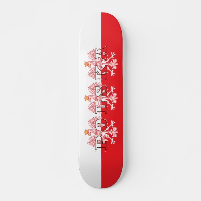 Polska Flag Red Eagles Skateboard (Vorne)