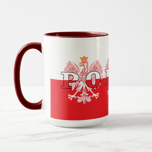 Polska Flag Red Eagles Tasse (Links)