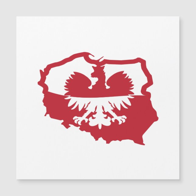Polska-Flagge Magnetkarte (Vorderseite)