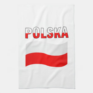 Polska Flaggen-Geschirrtuch Küchentuch