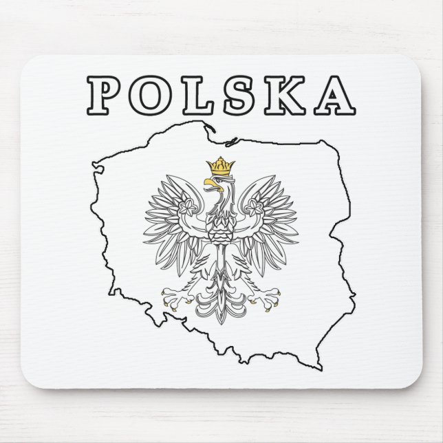 Polska Karte mit Eagle Mousepad (Vorne)