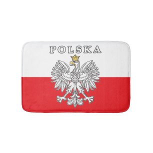 Polska mit Polnischem Adler Badematte