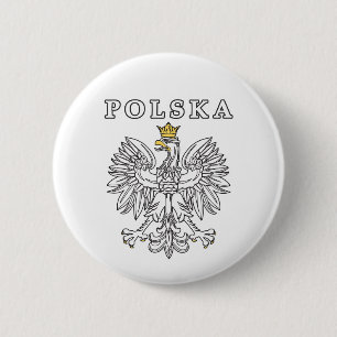 Polska mit Polnischem Adler Button