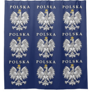 Polska mit Polnischem Adler Duschvorhang