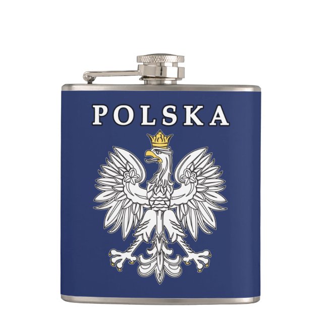 Polska mit Polnischem Adler Flachmann (Vorderseite)