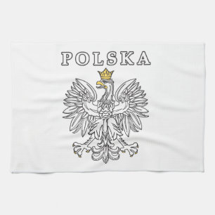 Polska mit Polnischem Adler Geschirrtuch
