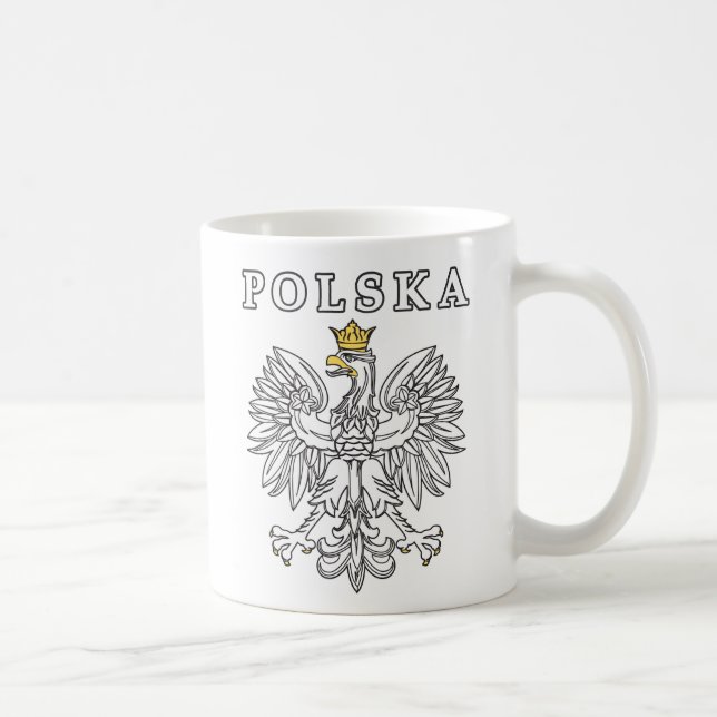 Polska mit Polnischem Adler Kaffeetasse (Rechts)