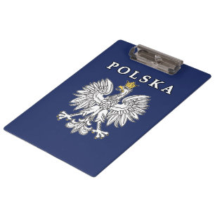 Polska mit Polnischem Adler Klemmbrett