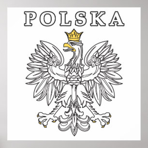 Polska mit Polnischem Adler Poster