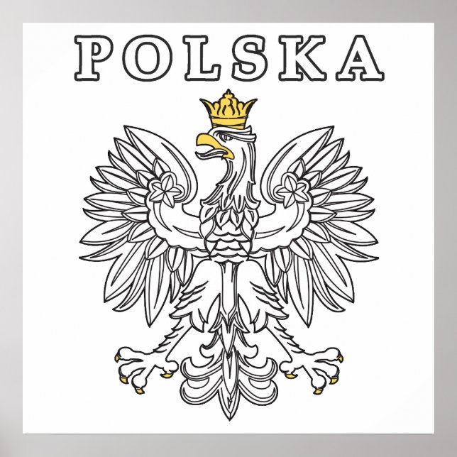 Polska mit Polnischem Adler Poster (Vorne)