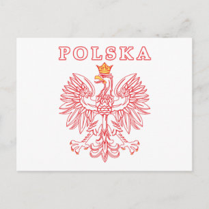 Polska mit rotem Polnischer Adler Postkarte