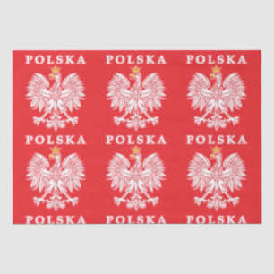 Polska mit rotem Polnischer Adler Seidenpapier
