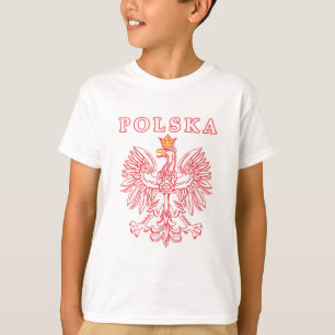 Polska mit rotem Polnischer Adler T-Shirt