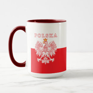 Polska mit Tasse des roten Polnischen Adlers