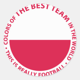 Polska Poland Art Shield Runder Aufkleber