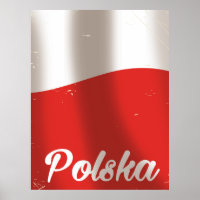 Polska, Polen Vintage Reiseplakat