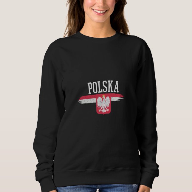Polska Polish Poland  8 Sweatshirt (Vorderseite)