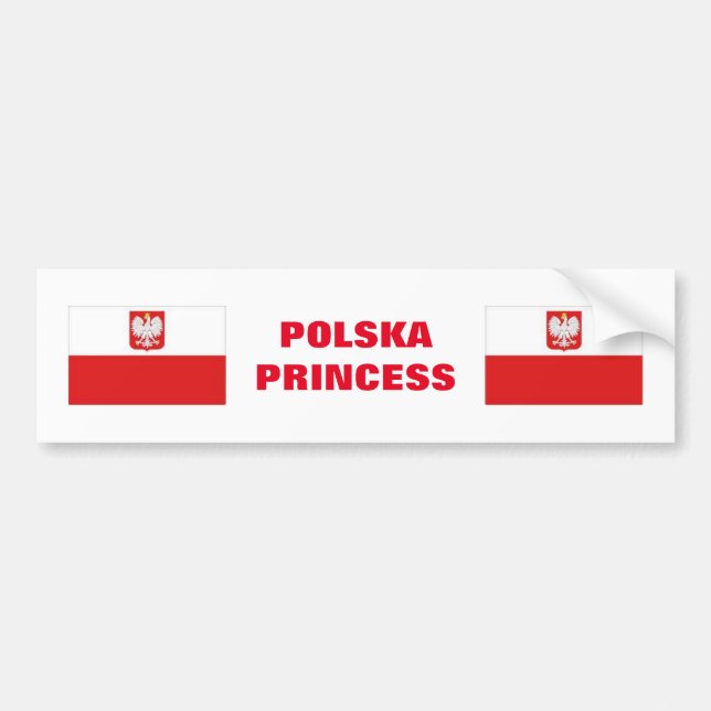 POLSKA PRINZESSIN AUTOAUFKLEBER (Vorne)