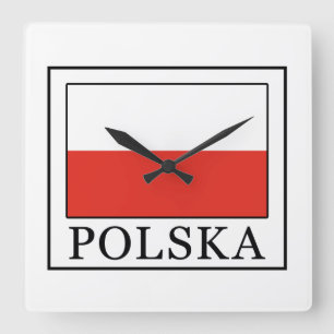 Polska Quadratische Wanduhr