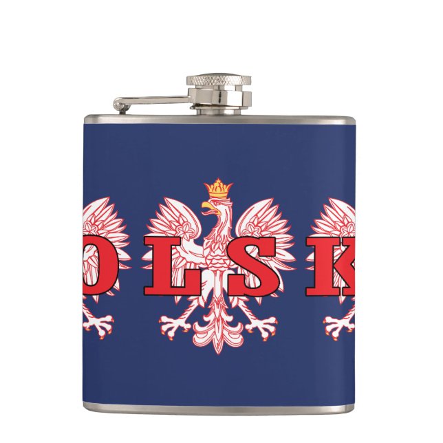 Polska Red Eagles Flachmann (Vorderseite)