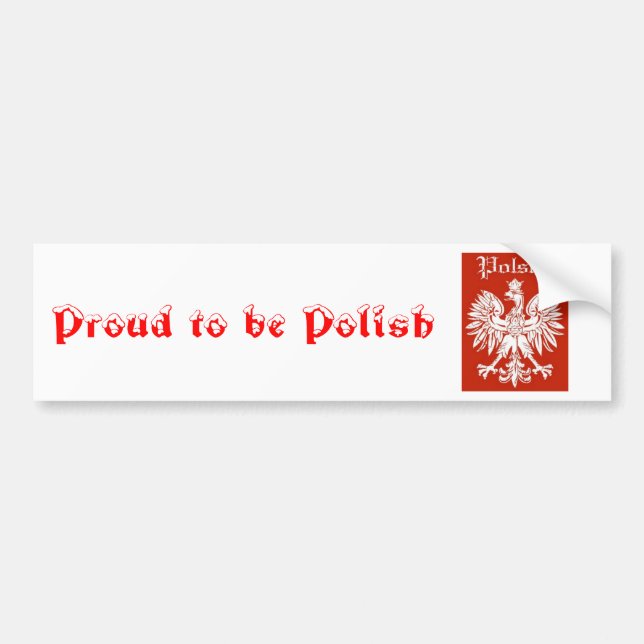 POLSKA, stolz, polnisch zu sein Autoaufkleber (Vorne)