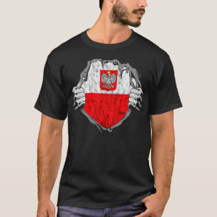 Polska Truhe Polen Adler Polnische Flagge Wurzeln T-Shirt