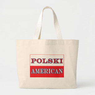Polski American Flag Jumbo Stoffbeutel