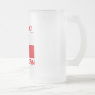 Polski American Flag Mattglas Bierglas