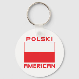 Polski American Flag Schlüsselanhänger