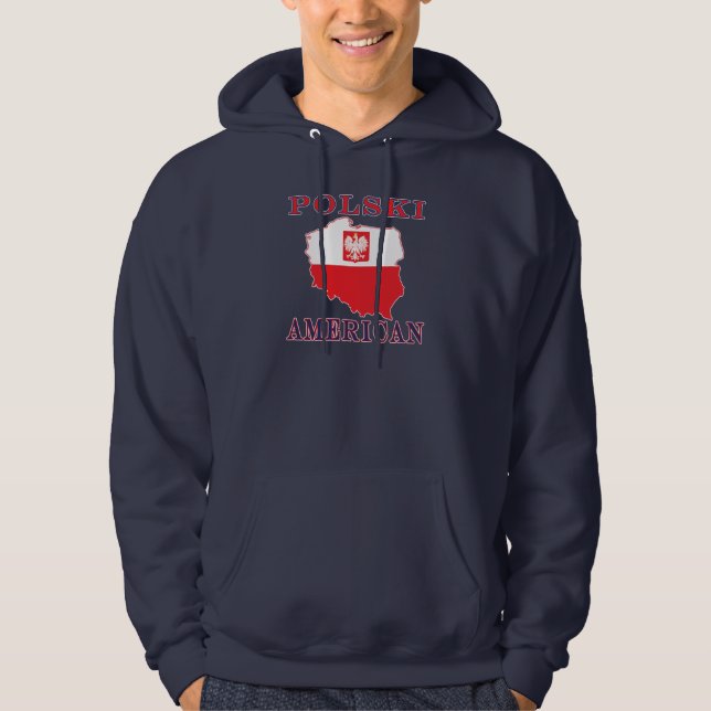 Polski American Map Hoodie (Vorderseite)