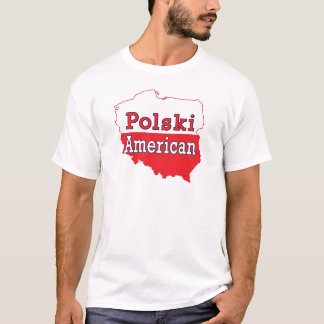 Polski American Map T-Shirt (Vorderseite)