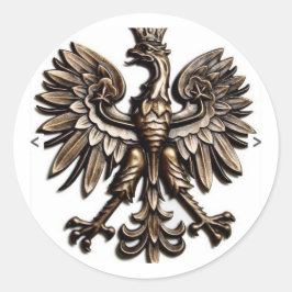 Polski orzelek runder aufkleber